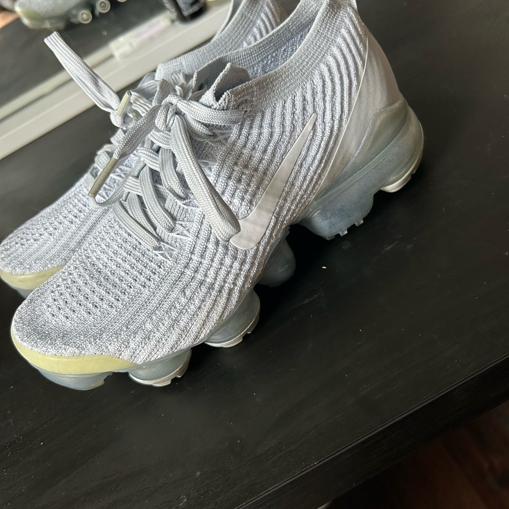 Nike Silver and Gray VaporMax Sneakers